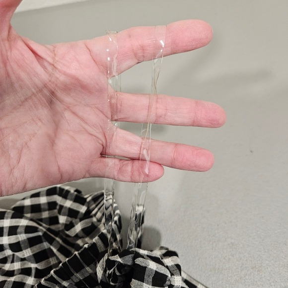 Womens Gingham Check Plaid Babydoll Milkmaid Peasant Mini Dress Puff Sleeves - Picture 12 of 15